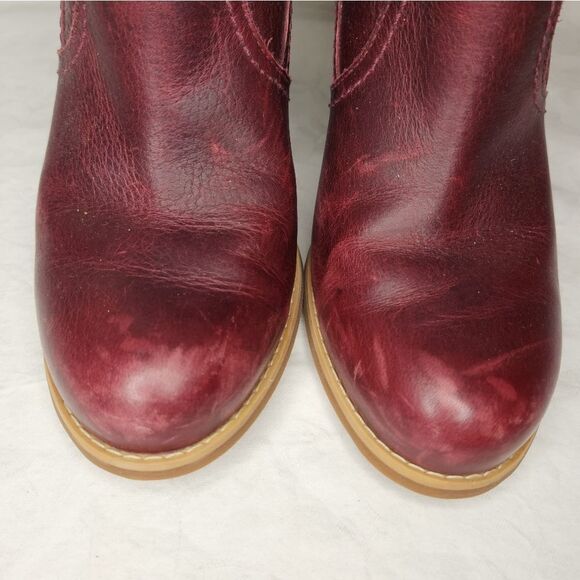 Timberland Burgundy Leather Riding Boots - Picture 8 of 13